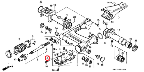 Guard Skid Bash Plate Final Drive Diff ATV Honda TRX350 D 1986 - 93 - Picture 5 of 9