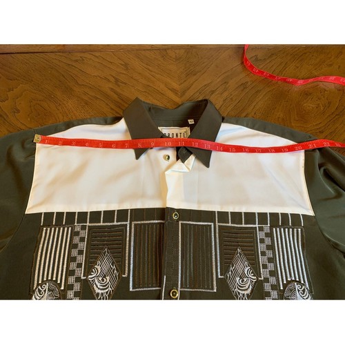 Pronti Collection By Phita bestickte Bluse mit Knopfleiste dunkelgrün Gr. M - Bild 9 von 10