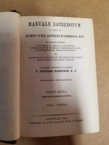 Manuale Sacerdotum P. Schneider 1871 - Bild 6 von 7