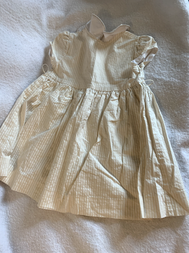 Bailey Boys Cream & White Seersucker dress Size 4  - Picture 1 of 3