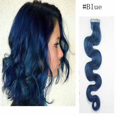 Curly & Wavy Tape In 100% Remy Human Hair Extensions 18'' 6A Thick Skin Weft AUS - Picture 56 of 128