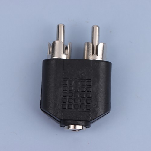 1Pc 3.5mm Audio Stereo Jack Female To 2 RCA Male Connector Adapter Plug - Picture 6 of 8