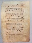 Antique 17Th Century Vellum Double Sided Sheet Music Illuminated Manuscript Leaf
