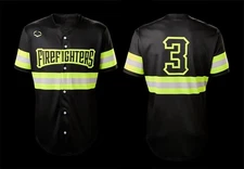 Hot Firefighters Savannah Bananas S-5XL Baseball Jersey Black BTT484