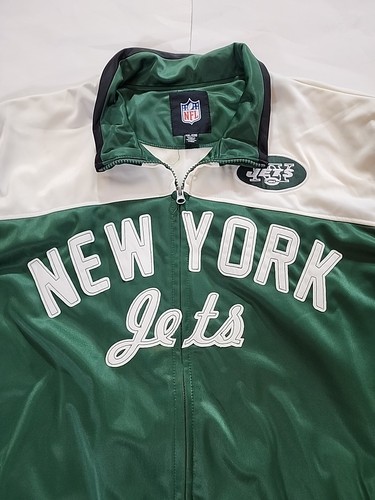 New York Jets Men's 2XL Full-Zip Embroidered Track Jacket NFL Green - Picture 3 of 7