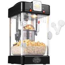 Popcorn Maker, 300W Popcorn Popper Machine, 2.5 Oz Kettle Makes 4 QT per Batch,