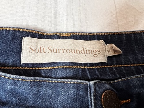 Soft Surroundings Mujer Ultimate Denim Relajado Tiro Alto X-Grande Pull On - Imagen 2 de 9