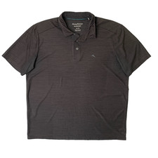 Tommy Bahama Shirt Men XL Extra Large Grey Palm Coast Pro IslandZone Marlin Polo