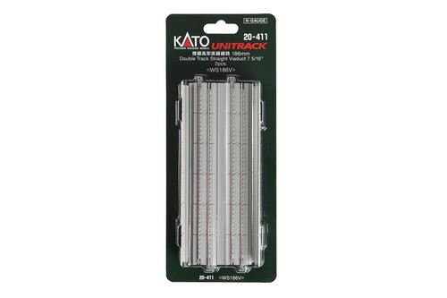 KATO N scale Unitrack Double Elevated straight line track 186mm 2pcs 20-411 - Imagen 4 de 5