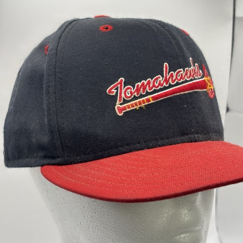 Sombrero De Colección Bravos Tomahawks New Era Modelo Pro DuPont SnapBack Años 80 Hecho en EE. UU. - Imagen 5 de 8