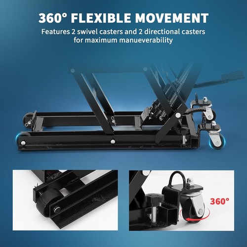 1500LBS Motorcycle Hydraulic Pump Jack ATV Dirt Bike Handle Stands Lifting Tool - Bild 4 von 9