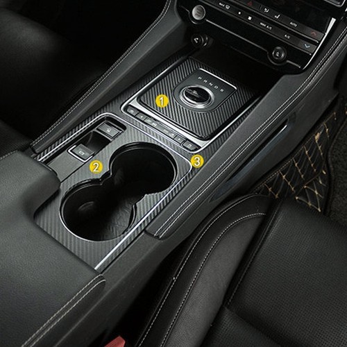 Accessoires Voiture Verre à Eau et Gear Fibre de Carbone Autocollant Housse Auto Styling2038 - Photo 2/6