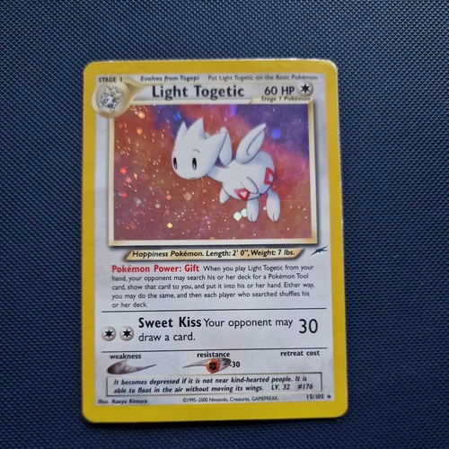 Pokemon TCG Light Togetic Neo Destiny 15/105 Holo Rare MP / HO