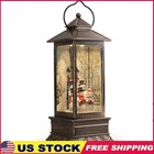 Illuminated Musical Snow Globe Christmas Decor Glittering Snowflakes Light Show