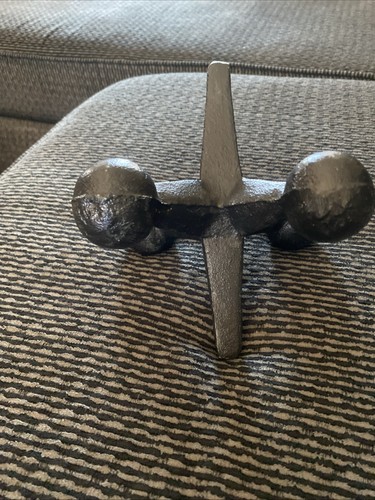 Vintage großer 8" antiker Gusseisen JAX Türstopper Wagenheber Buchstütze Briefbeschwerer schwer - Bild 2 von 4