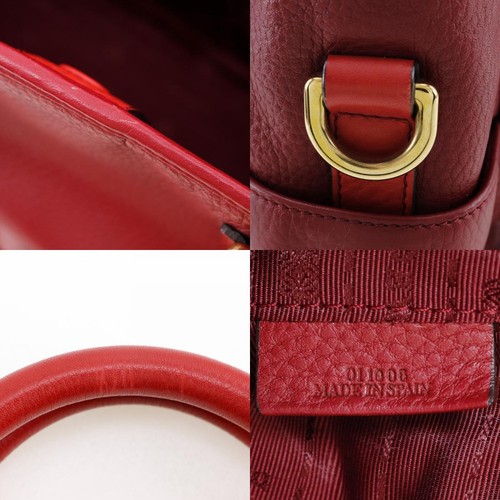 LOEWE 318.32.C86 PIEL VACUNA COWHIDE 2WAYShoulder Handbag Red leather Women - Picture 11 of 12