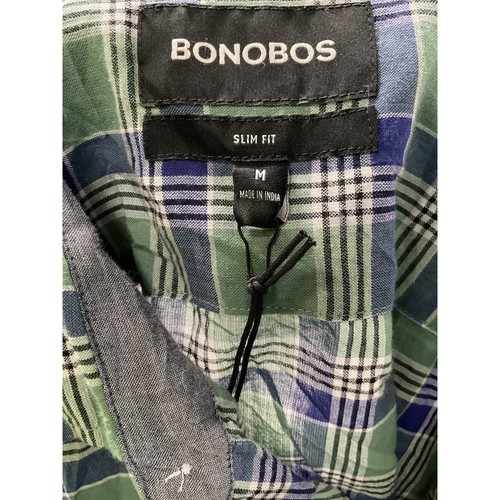 Bonobos Green Plaid Casual Button-Down Shirt - Picture 3 of 4