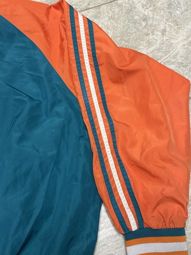 Vintage 90s Pro Line Starter Miami Dolphins Pullover XL Jacket Green Pockets NFL - Picture 14 of 17