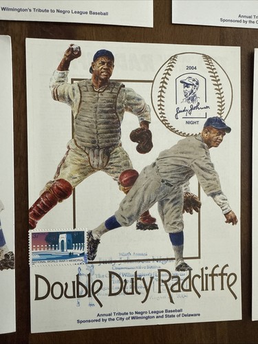 Set di 7 carte NEGRO LEAGUE Baseball Judy Johnson Night Jackie Robinson #/5000 - Foto 6 di 15