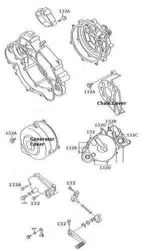 Kawasaki KR1 KR1s 1988-92 Engine Covers 40x Stainless Steel Allen Bolt & Nut Kit - Afbeelding 5 van 6