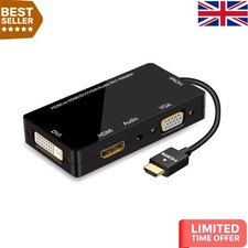 Image of Durable HDMI to VGA DVI Multiport Adapter - Supports 1080P & Multiple Devices