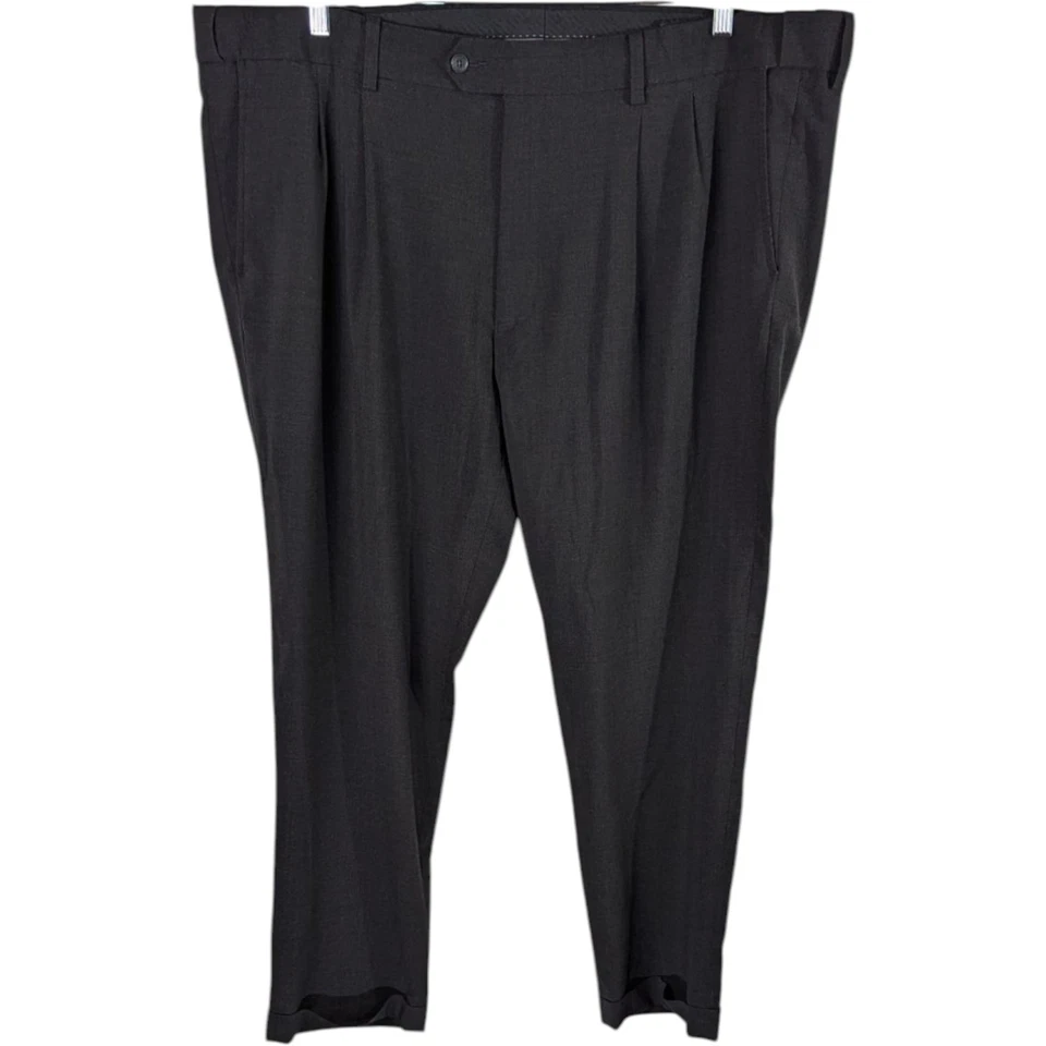 Pantalones GS Perfect Para Hombre 48x30 Gris Carbón Puños Extremos Cintura Elastizada Miss Botón Foto 2 de 4