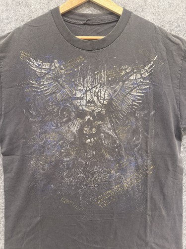 Camicia Vintage Y2K Grunge Emo Teschio Angelo Ali Baggy Taglia XL - Foto 2 di 2