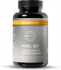 Primal Harvest NAD+ – Nicotinamide Riboside, Resveratrol, Betaine & CoQ10 Supple