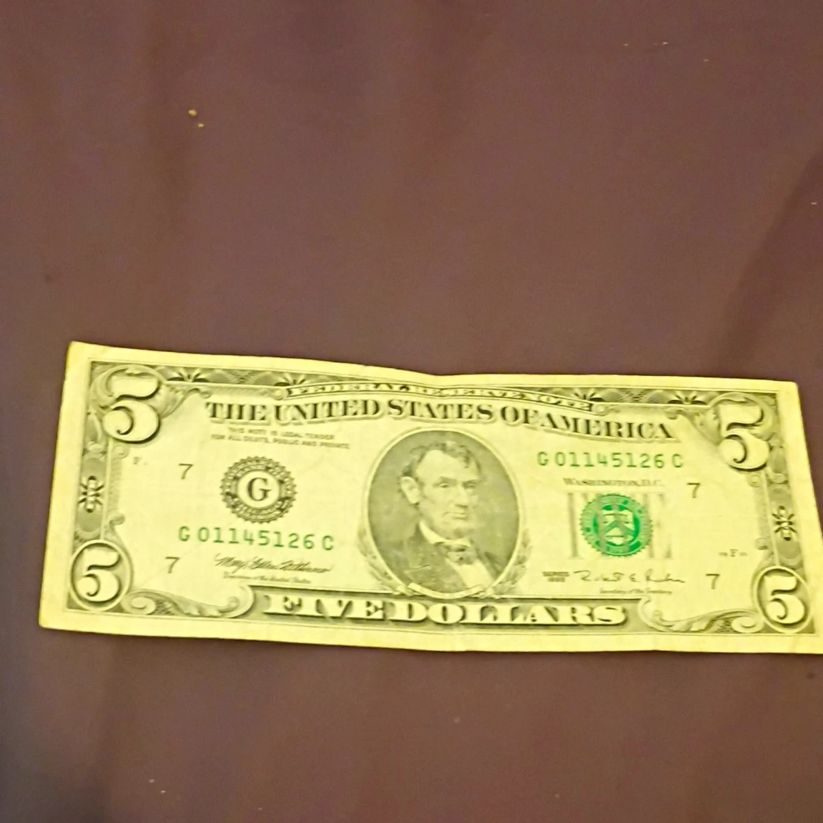 Circulated $5 US Federal Reserve Small Notes 1995 for sale | eBay