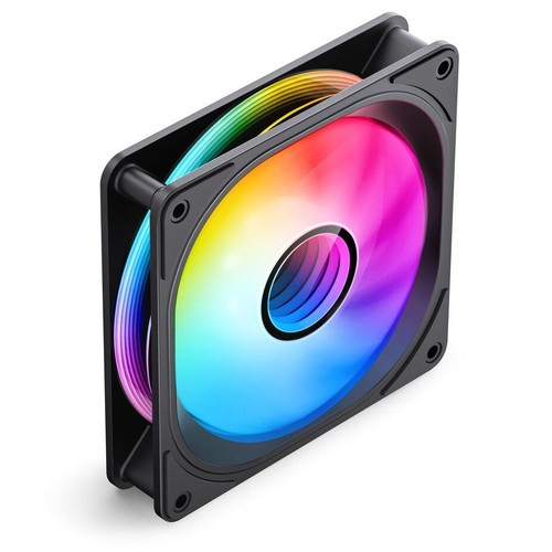 Wentylator PWM Jonsbo FR-606BR, rewers, RGB - 120mm, czarny - Zdjęcie 2 z 5