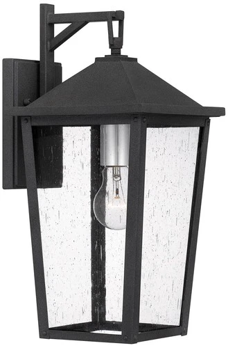 Quoizel Stoneleigh 16 1/2" High Mottled Black Outdoor Wall Light - Picture 2 of 6