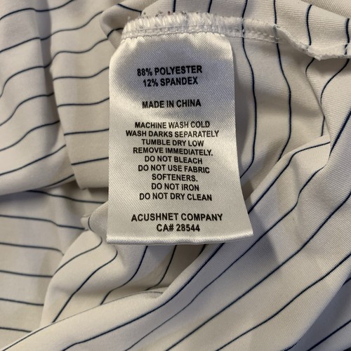 Foot Joy Poloshirt Herren M weiß blau gestreift kurzarm - Bild 7 von 19