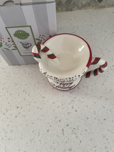 Scentsy Happy Holidays Candy Cane Mug Wax Warmer Electric Wall Plug-in NIB - Picture 3 of 4