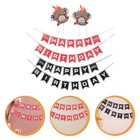 4 Pcs Checkered Flag Party Supplies Car Theme Birthday Decorations
