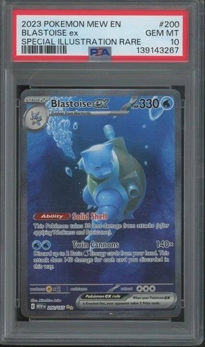2023 Pokemon MEW EN #200 Blastoise ex Gem Mint PSA 10