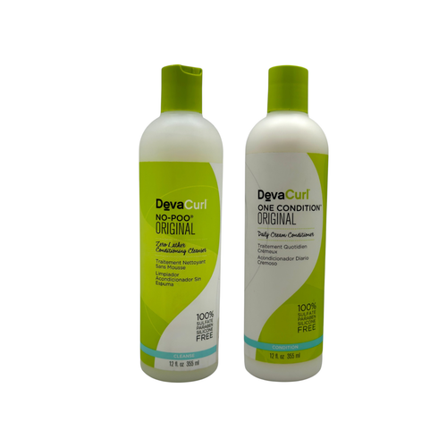DevaCurl No-Poo Original 12oz + One Condition Original 12oz Cleanser Duo - Picture 1 of 5