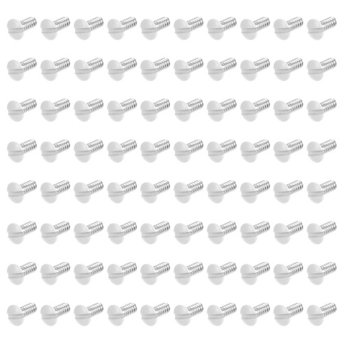 200 Pcs White Wall Plate Screws Thread Switch Covers Screws Outlet Parts