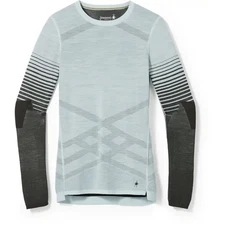 $125 Smartwool Women's Intraknit Thermal Base Layer Crew Shirt-Aqua-XSmall - New