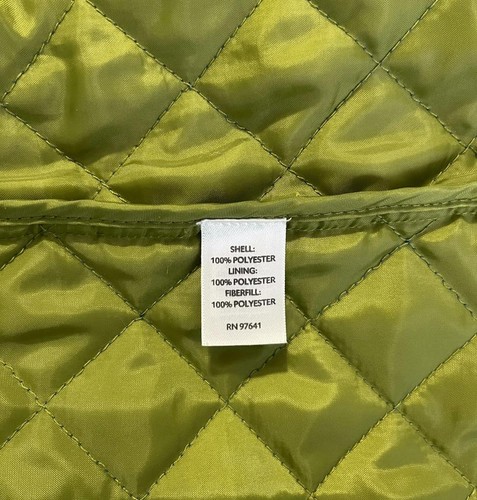 Chaqueta Acolchada J. Jill Diamante Talla Pequeña Azul Pavo Real Verde Bolsillos Manga Larga - Imagen 11 de 11