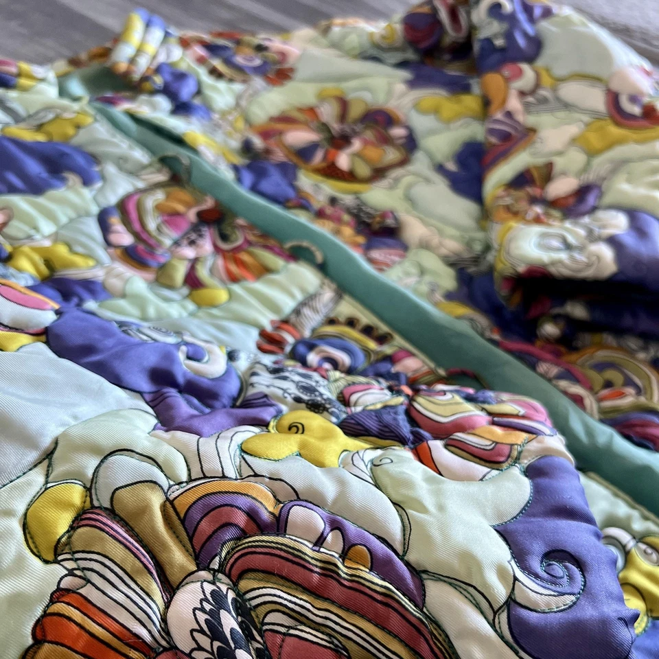 Chaqueta Etro Mujer Mediana Floral Acolchada Seda Satén Abotonada Retro Boho Festiva Foto 2 de 4