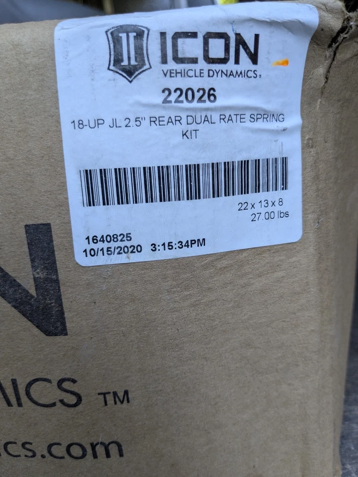 Kit de resorte trasero de doble velocidad ICON 22026 para Jeep Wrangler JL 2018-22 2,5 pulgadas Foto 4 de 4