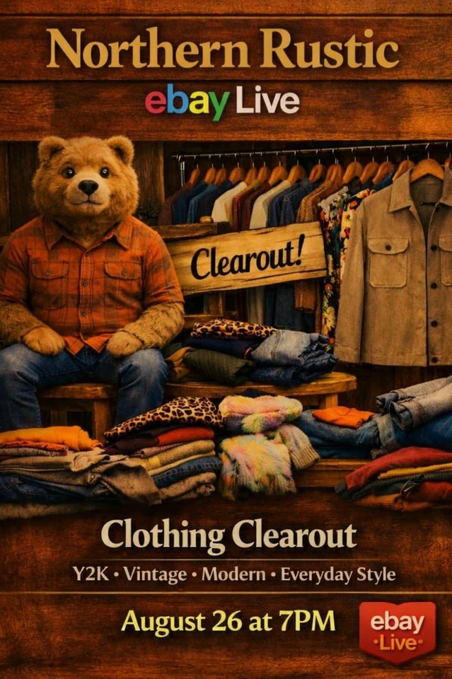 CLOTHING CLEAROUT LIVE! Y2K, Vintage, & Modern | Women’s, Men’s, & Kids