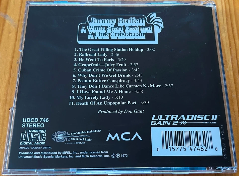 MFSL Jimmy Buffett: A WHITE SPORT COAT & A PINK CRUSTACEAN - rare 24k UDCD 746 - Bild 2 von 3