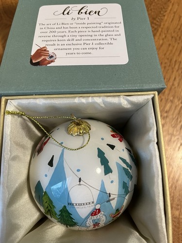 Pier One 2019 Li Bien Decorazione Natalizia Dipinta A Mano Cani Sci Boxato - Foto 2 di 15