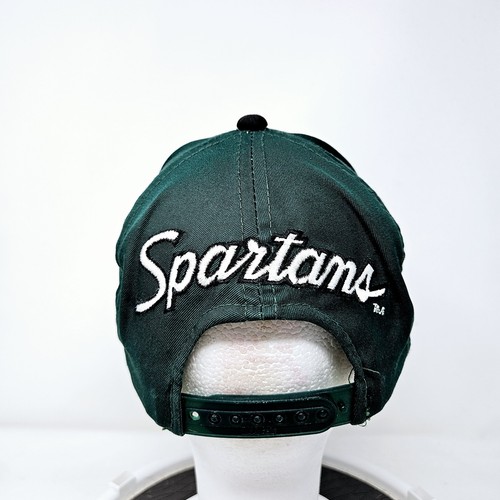 Vintage Michigan State Spartans Mütze Sport Spezialitäten grün Zauberschrift - Bild 4 von 8