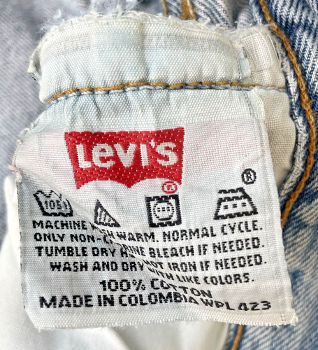 Jeans Vintage Levi’s 501 XX Azul Años 90 Botón Mosca 34X34 (32x30) Agujeros Envejecidos - Imagen 7 de 24