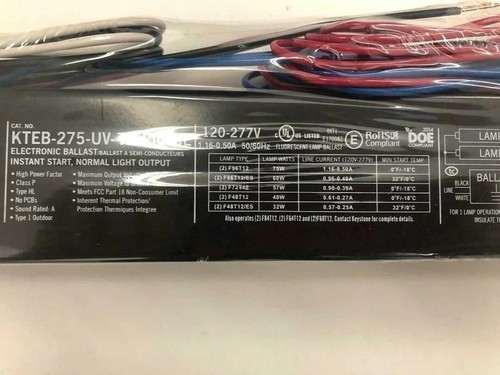 Keystone Technologies KTEB-275-UV-TP-PIC-SL 120-277V Electronic Ballast For... - Picture 3 of 4