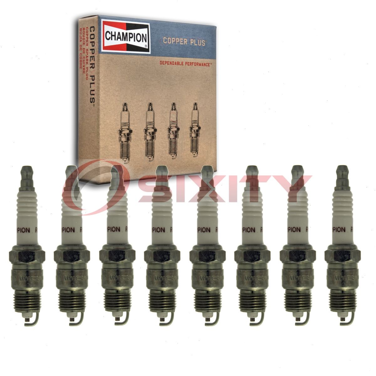 8 pc Champion Copper Plus Spark Plugs for 1970-1971 Mercury Montego 7.0L V8 lx