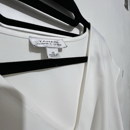 Top Tahari para mujer blanco ASL Twist delantero talla M - Imagen 5 de 14