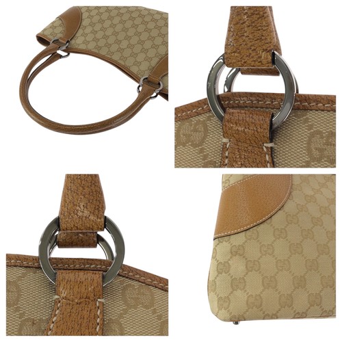 GUCCI 113015 Tote Bag Handtasche Braun Beige Silber Hardware GG Canvas GG - Bild 5 von 10